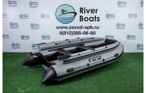 Надувная лодка ПВХ RiverBoats RB-390 НДНД + фальшборт