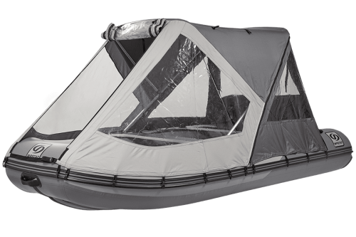 Тент трансформер кабриолет на лодку RiverBoats 350